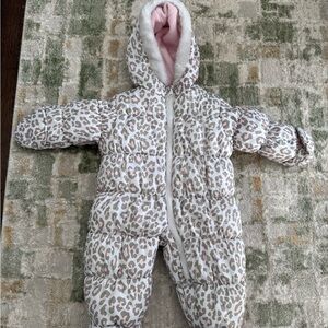 Carter's Pink and White Baby Snowsuit